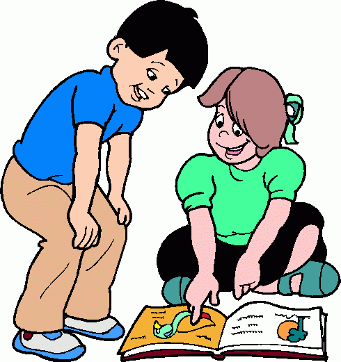 Children With Picture Book Clipart   Children With Picture Book Clip