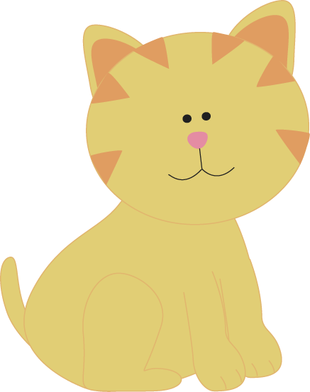 Cute Yellow Cat Clip Art   Cute Yellow Cat Image