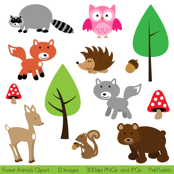 Forest Animals Clip Art Clipart Woodland Animals Clip Art Clipart