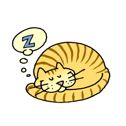 Free Clip Art   Sleeping Cat 026