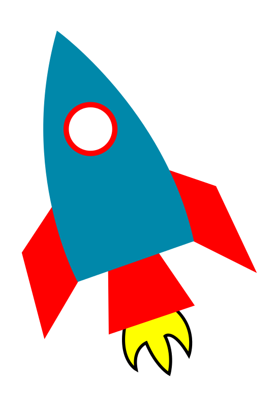 Free Simple Rocketship Clip Art