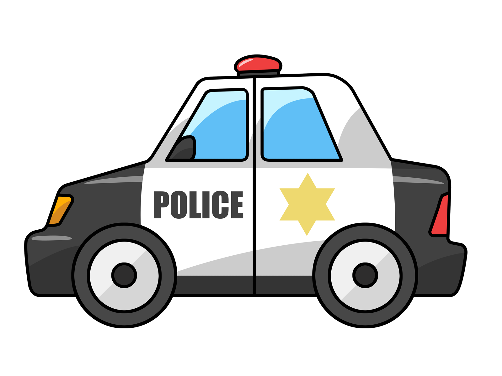 Police Car Clipart Black And White   Clipart Panda   Free Clipart