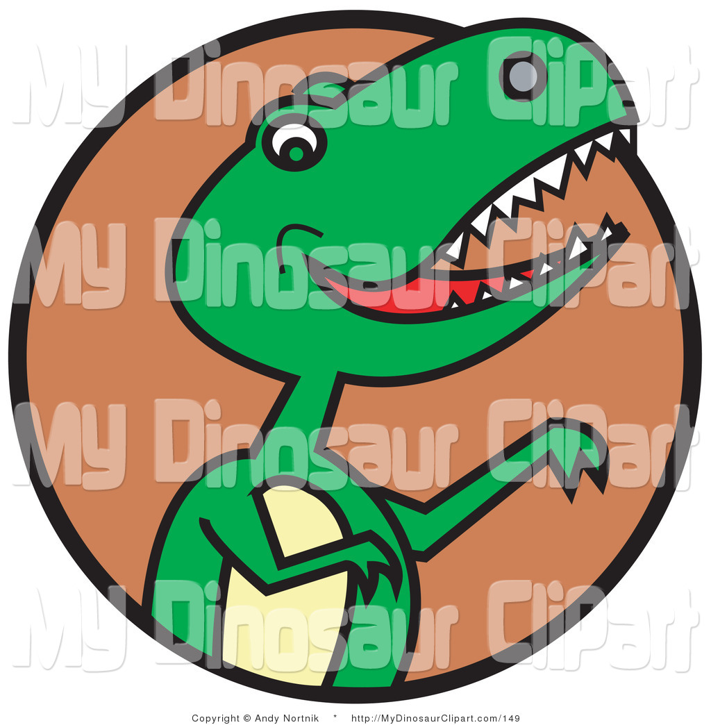 Preview  Clipart Of A Cute Green T Rex Dinosaur Baring Its Teeth    