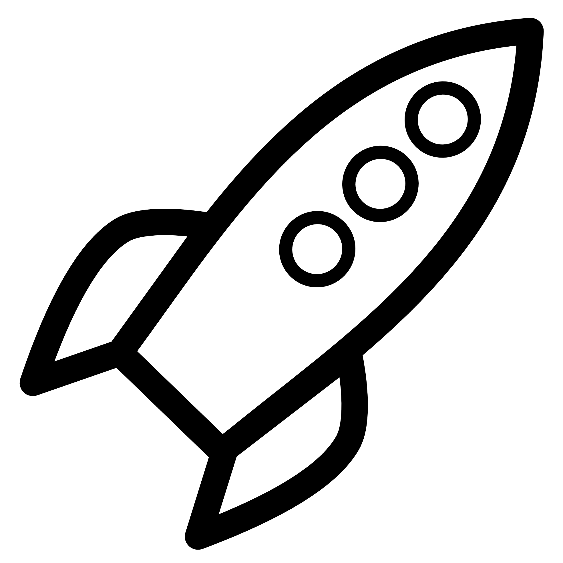 Rocket Icon Black White Line Art Scalable Vector Graphics Svg Inkscape