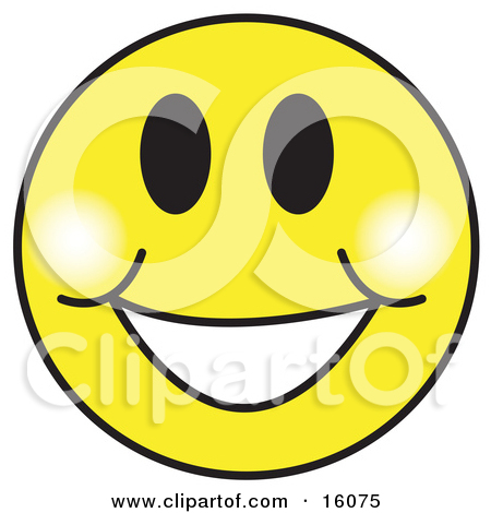 Smiley Face Graphic With A Closed Lip Smile Clipart Illustration