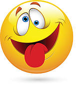 Tongue Out Funny Smiley Face Vector