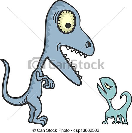Vector Clipart Of Big And Small Lizard   Funny Design Of Two Lizards    