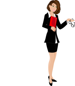 Women Clip Art Clip Art Cartoon Of A Business Woman Holding A Red File