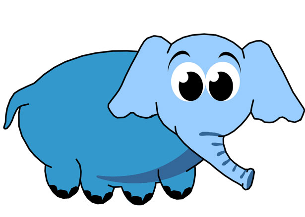 Blue Elephant Clip Art   Clipart Panda   Free Clipart Images