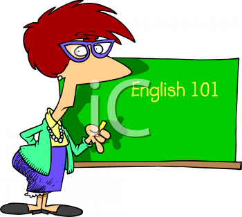 Clipart Picture Of A Red Headed English Teacher