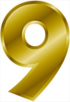 Free Gold Number 9 Clipart   Free Clipart Graphics Images And Photos