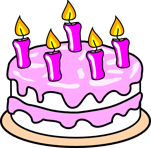 Girl S Birthday Cake Clip Art At Clker Com   Vector Clip Art Online