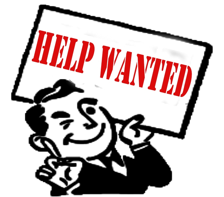 Help Wanted Clipart Man Holding Help Wanted Sign