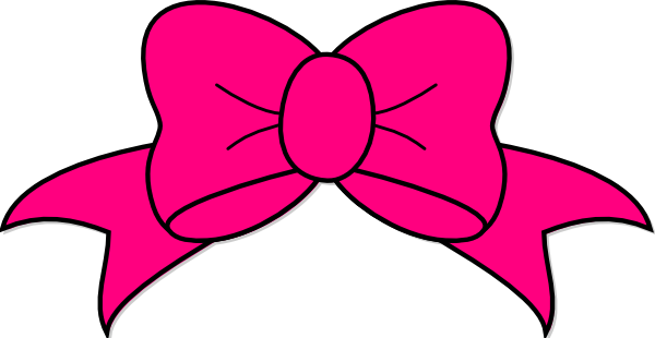 Hot Pink Bow Clip Art At Clker Com   Vector Clip Art Online Royalty