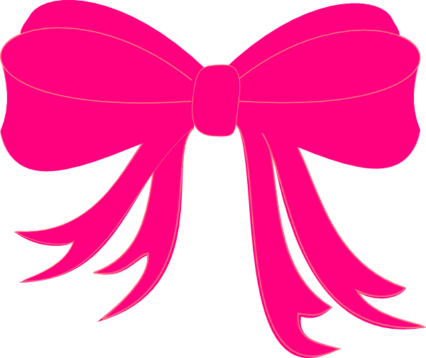 Hot Pink Bow Clip Art At Clker Com   Vector Clip Art Online Royalty