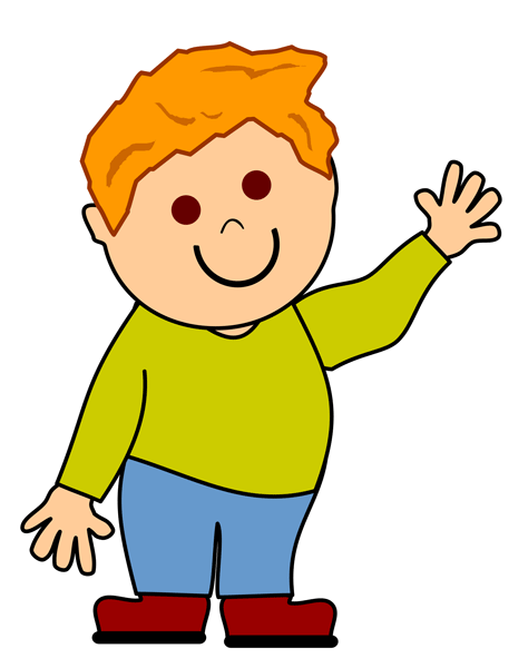 Illustration Of A Little Boy Waving With White Background