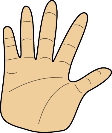 Left Hand Clip Art Image   Blank Left Human Hand  This Image Is A