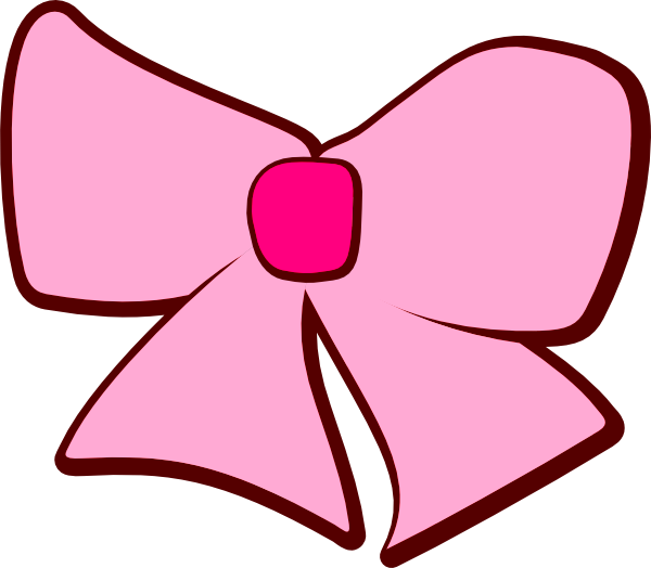 Pink Brown Bow Clip Art At Clker Com   Vector Clip Art Online Royalty