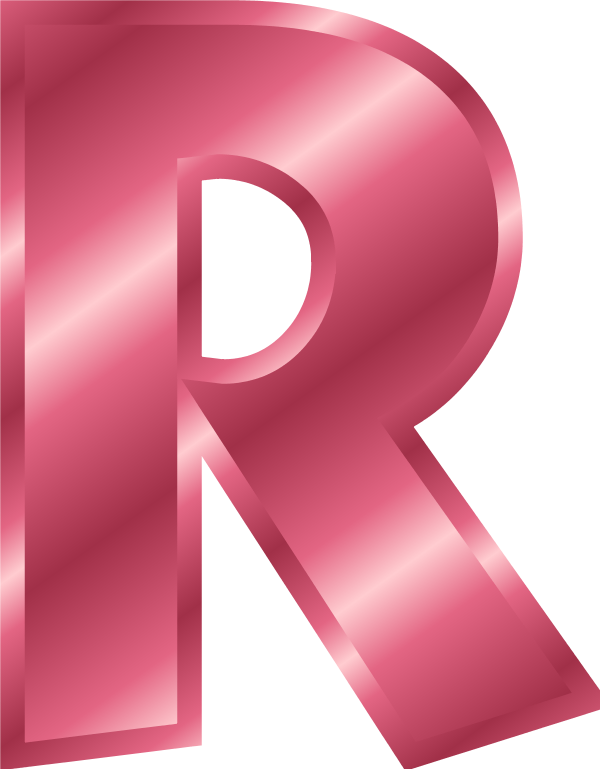 Alphabet Letter R   Vector Clip Art