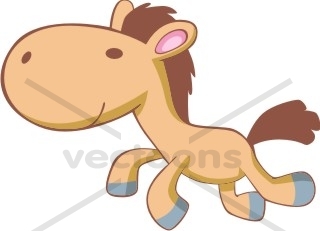 Baby Horse Clipart Cute Running Pony Baby Horse