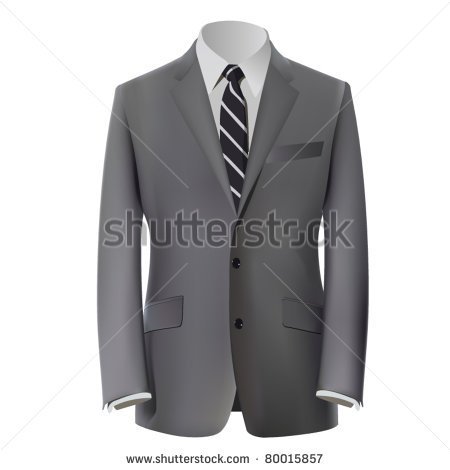Business Suit Clipart Vector Grey Business Suit With