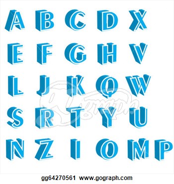 Clipart   Alphabet  Stock Illustration Gg64270561