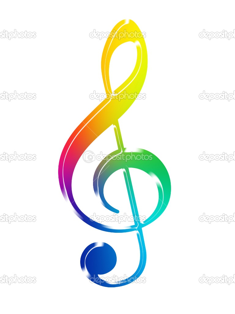Colorful Musical Notes Background