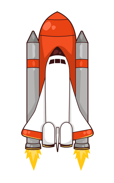 Free Cartoon Space Shuttle Clip Art
