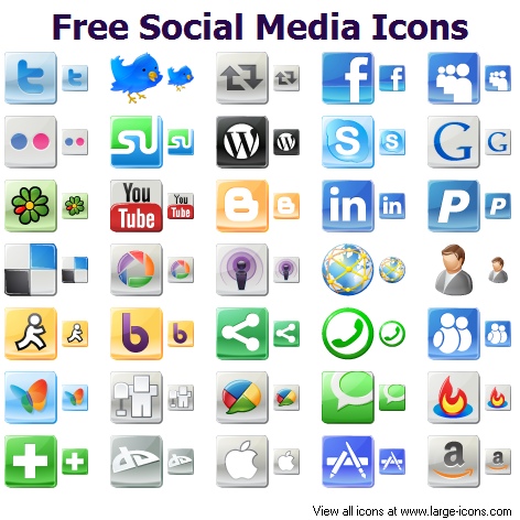 Free Social Media Icons   Free Images At Clker Com   Vector Clip Art
