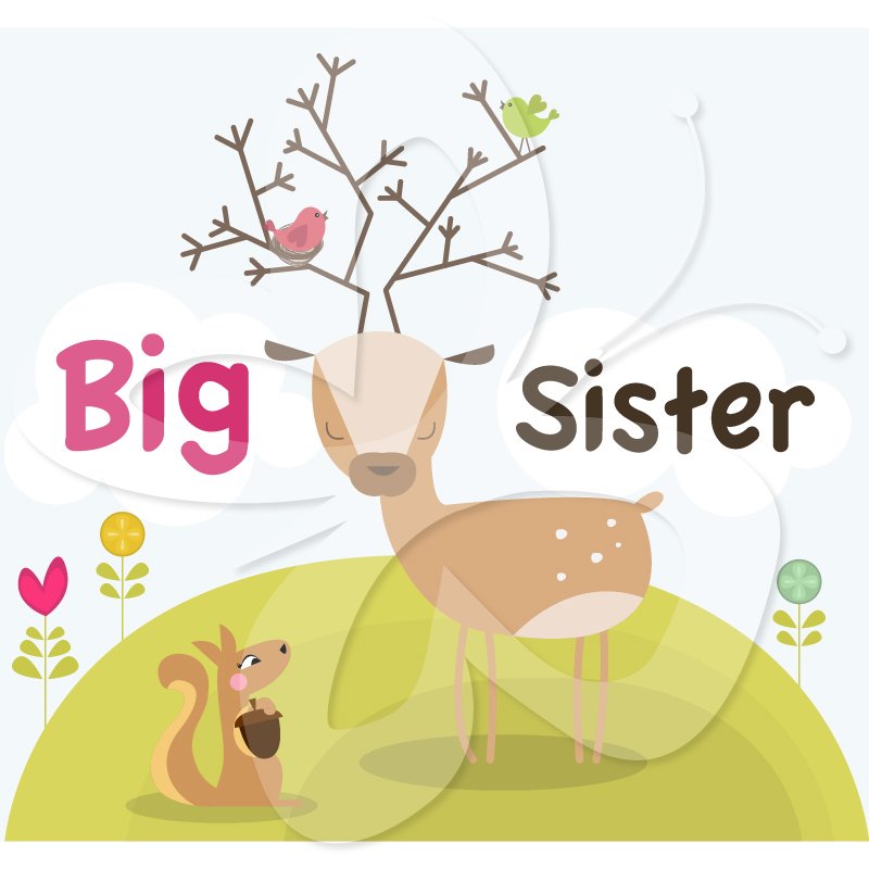 Home   All Clip Art   Big Sister Little Sister Deers