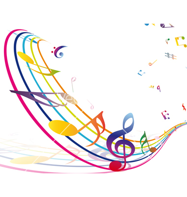 Multicolour Musical Notes