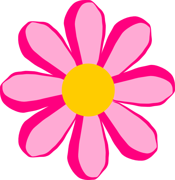 Pink Flower 2 Clip Art At Clker Com   Vector Clip Art Online Royalty    
