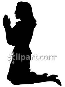 Silhouette Of A Woman Praying
