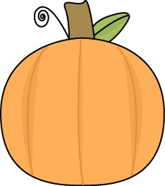 Small Pumpkin Clip Art Image   Small Orange Pumpkin With A Swirly Vine
