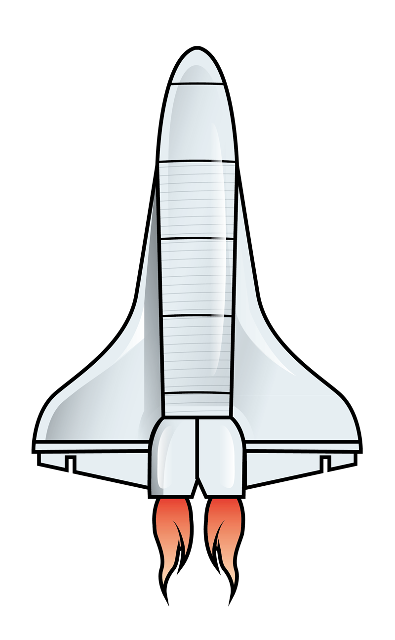 Space Shuttle Cartoon Clipart