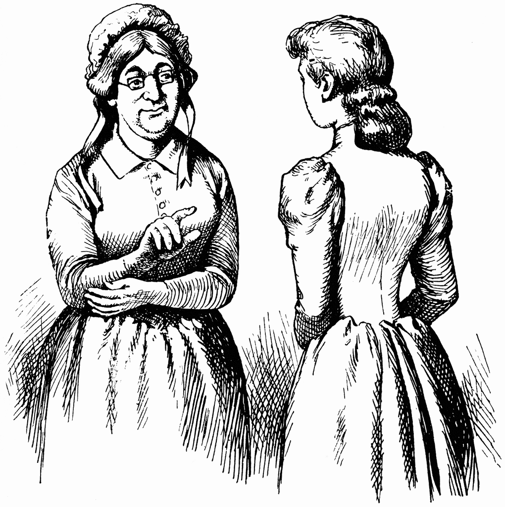 Two Women Talking   Clipart Etc