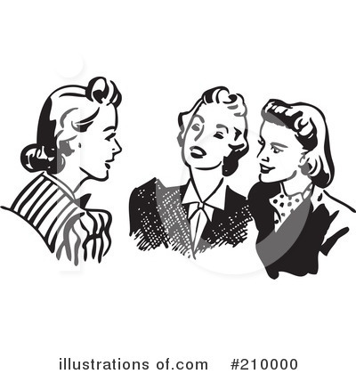 Vintage Woman Talking The Telephone Clip Art Clipart Image