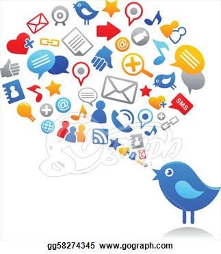 With Social Media Icons  Vector Illustration  Eps Clipart Gg58274345
