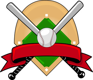 Baseball Logo With Baseball Bats Baseball Diamond And A Banner For    