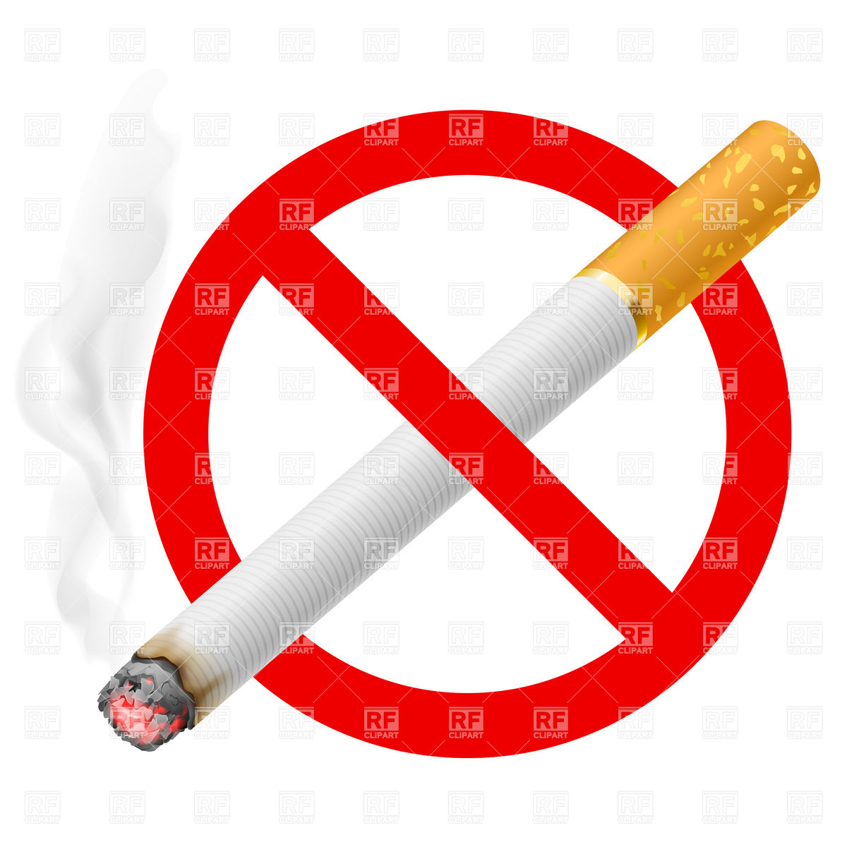 Burning Cigarette Butt Download Royalty Free Vector Clipart  Eps