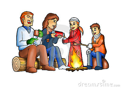 Campfire Story Clipart Happy Family Camping 7591026 Jpg