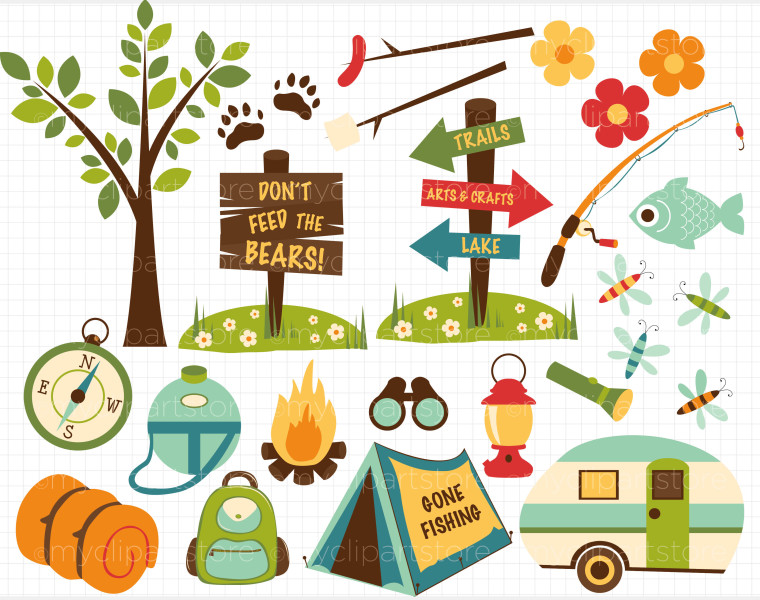 Camping Clipart Border Clip Art Camping With Dad