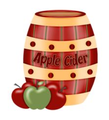 Christmas Apples And Apple Cider Barrel Clip Art More