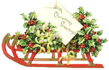 Christmas Clipart  Sleighs And Cars