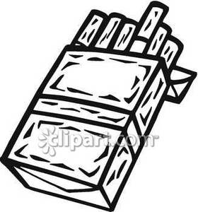 Cigarettes Sliding Out Of A Pack Royalty Free Clipart Picture