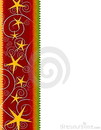 Clip Art Illustration Of A Decorative Christmas Page Border With