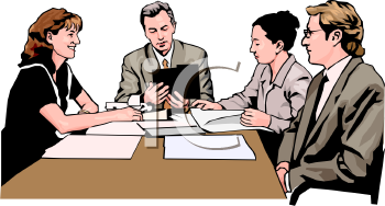 Free Clip Art Image  Realistic Style People At A Meeting At Work