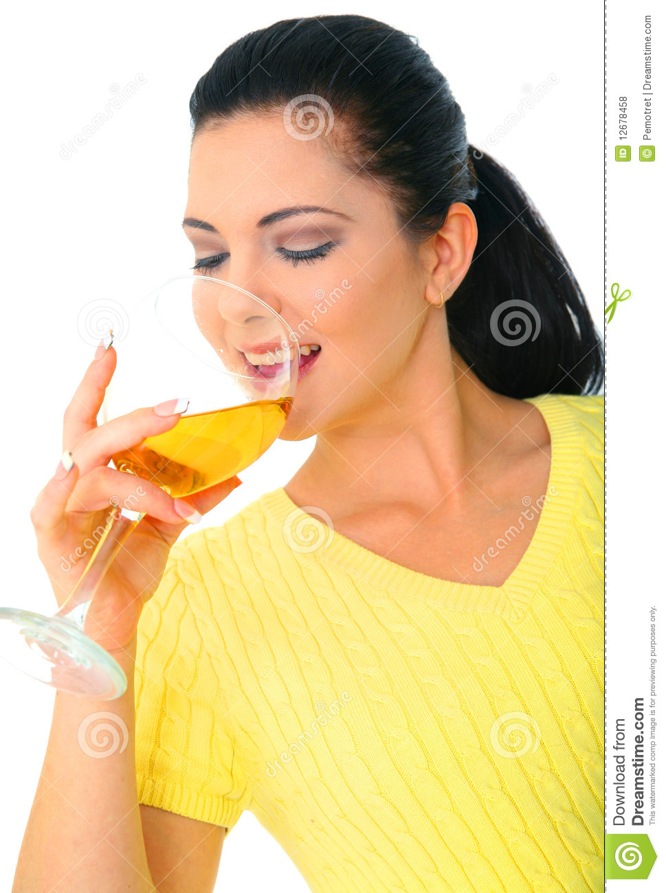 Girl Drinking Wine Royalty Free Stock Photos   Image  12678458