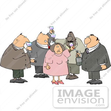 Group Of People Drinking Wine Clipart    15075 By Djart   Royalty Free    