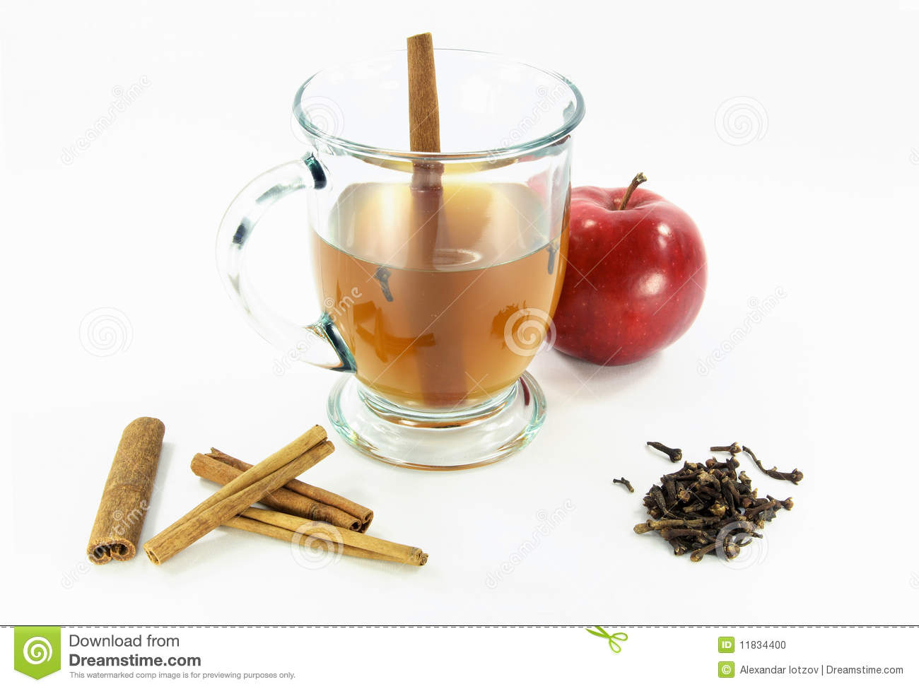 Hot Apple Cider In Glass Over White 02  Stock Photo   Image  11834400